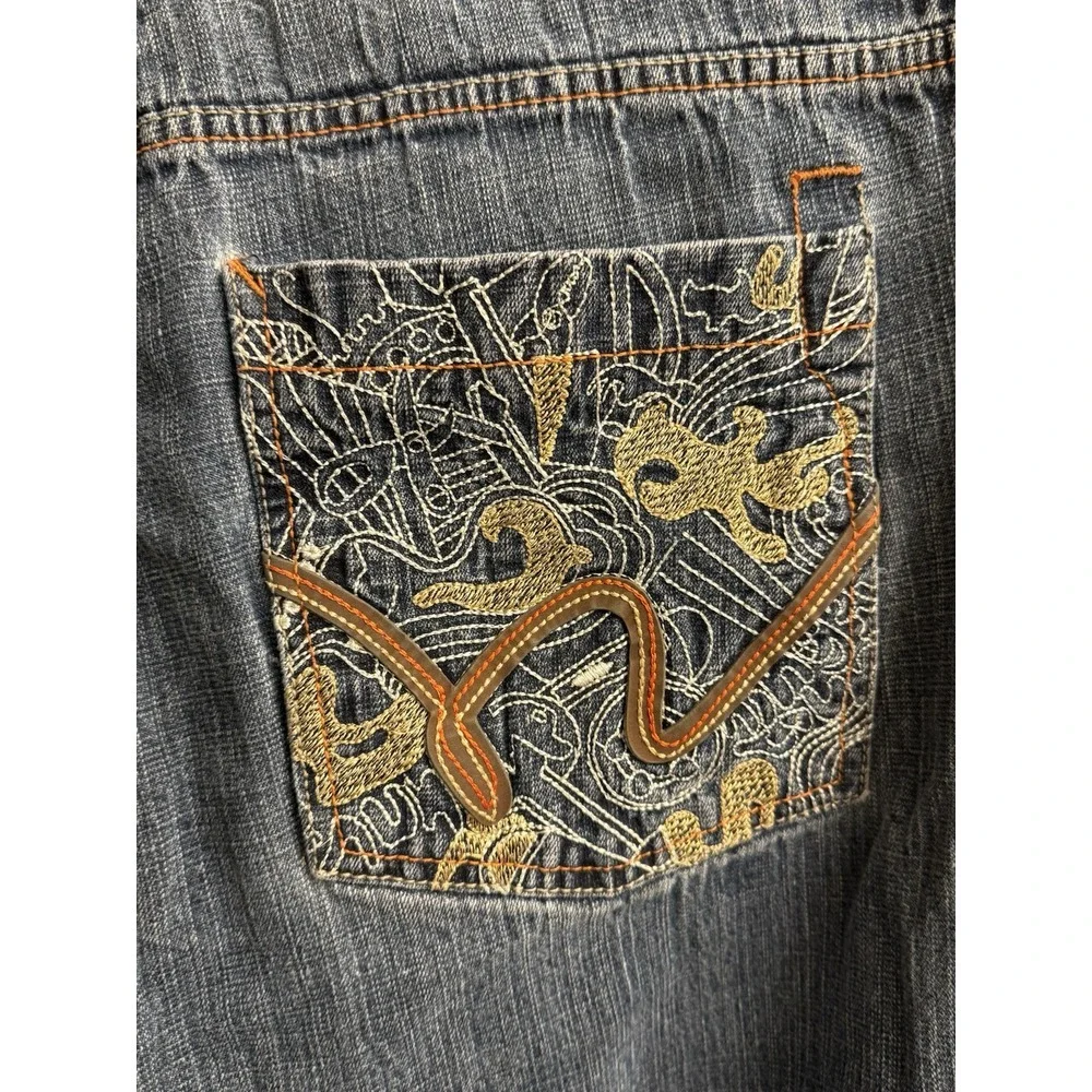 5ive Jungle Jeans Mens 36 Blue Denim. Jungle‎ Walk Of Life. Y2k. Leather Rare
